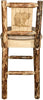 Montana Woodworks Glacier Country Collection Counter Height Barstool Buckskin Upholstery with Laser Engraved Design-Rustic Furniture Marketplace