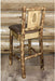 Montana Woodworks Glacier Country Collection Counter Height Barstool Saddle Upholstery with Laser Engraved Design-Rustic Furniture Marketplace