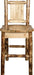 Montana Woodworks Glacier Country Collection Counter Height Barstool with Back - Laser Engraved Design-Rustic Furniture Marketplace