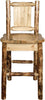 Montana Woodworks Glacier Country Collection Counter Height Barstool with Back - Laser Engraved Design-Rustic Furniture Marketplace