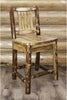 Montana Woodworks Glacier Country Collection Counter Height Barstool with Back-Rustic Furniture Marketplace