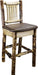 Montana Woodworks Glacier Country Collection Counter Height Barstool with Back - Saddle Upholstery-Rustic Furniture Marketplace