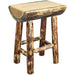 Montana Woodworks Glacier Country Collection Counter Height Half Log Barstool-Rustic Furniture Marketplace