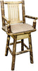 Montana Woodworks Glacier Country Collection Counter Height Swivel Captain's Barstool with Patterns-Rustic Furniture Marketplace