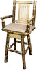 Montana Woodworks Glacier Country Collection Counter Height Swivel Captain's Barstool with Patterns-Rustic Furniture Marketplace