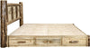 Montana Woodworks Glacier Country Collection Full Storage Platform Bed with Laser Engraved Design-Rustic Furniture Marketplace