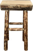 Montana Woodworks Glacier Country Collection Half Log Barstool-Rustic Furniture Marketplace