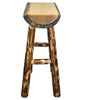 Montana Woodworks Glacier Country Collection Half Log Barstool-Rustic Furniture Marketplace
