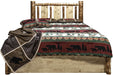 Montana Woodworks Glacier Country Collection King Storage Platform Bed with Laser Engraved Design-Rustic Furniture Marketplace