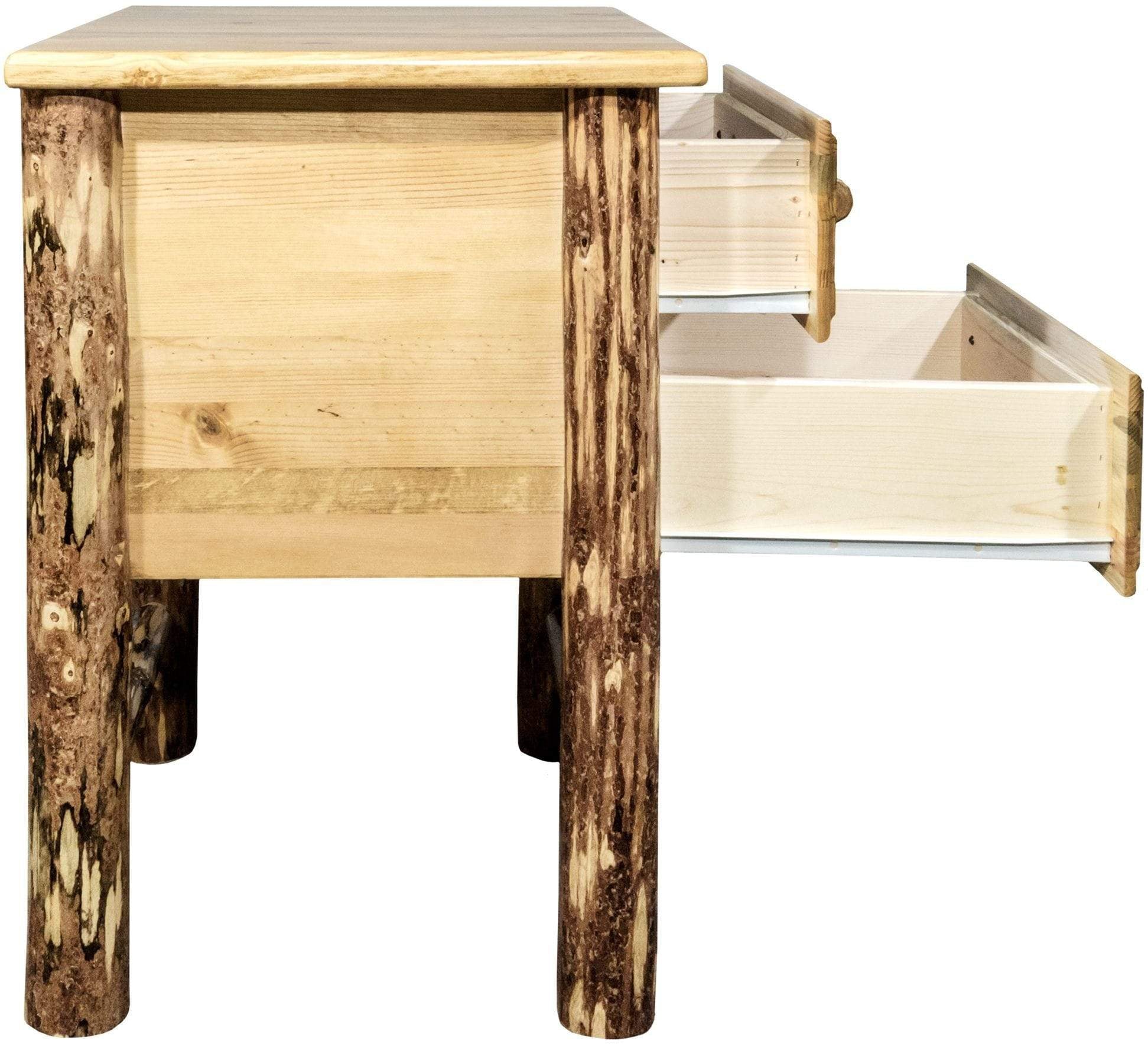 Montana Woodworks Glacier Country Collection Nightstand with 2 Drawers-Rustic Furniture Marketplace