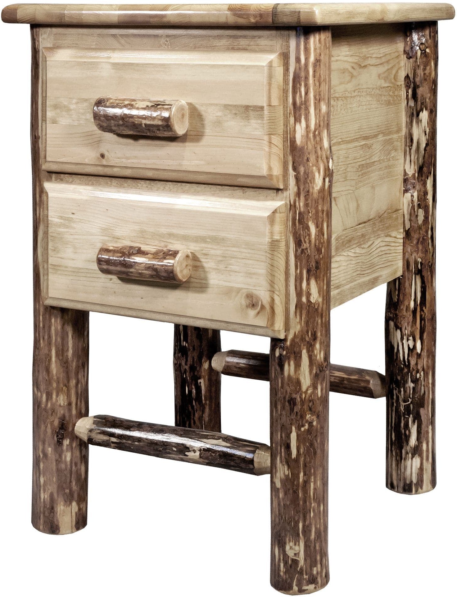 Montana Woodworks Glacier Country Collection Nightstand with 2 Drawers-Rustic Furniture Marketplace