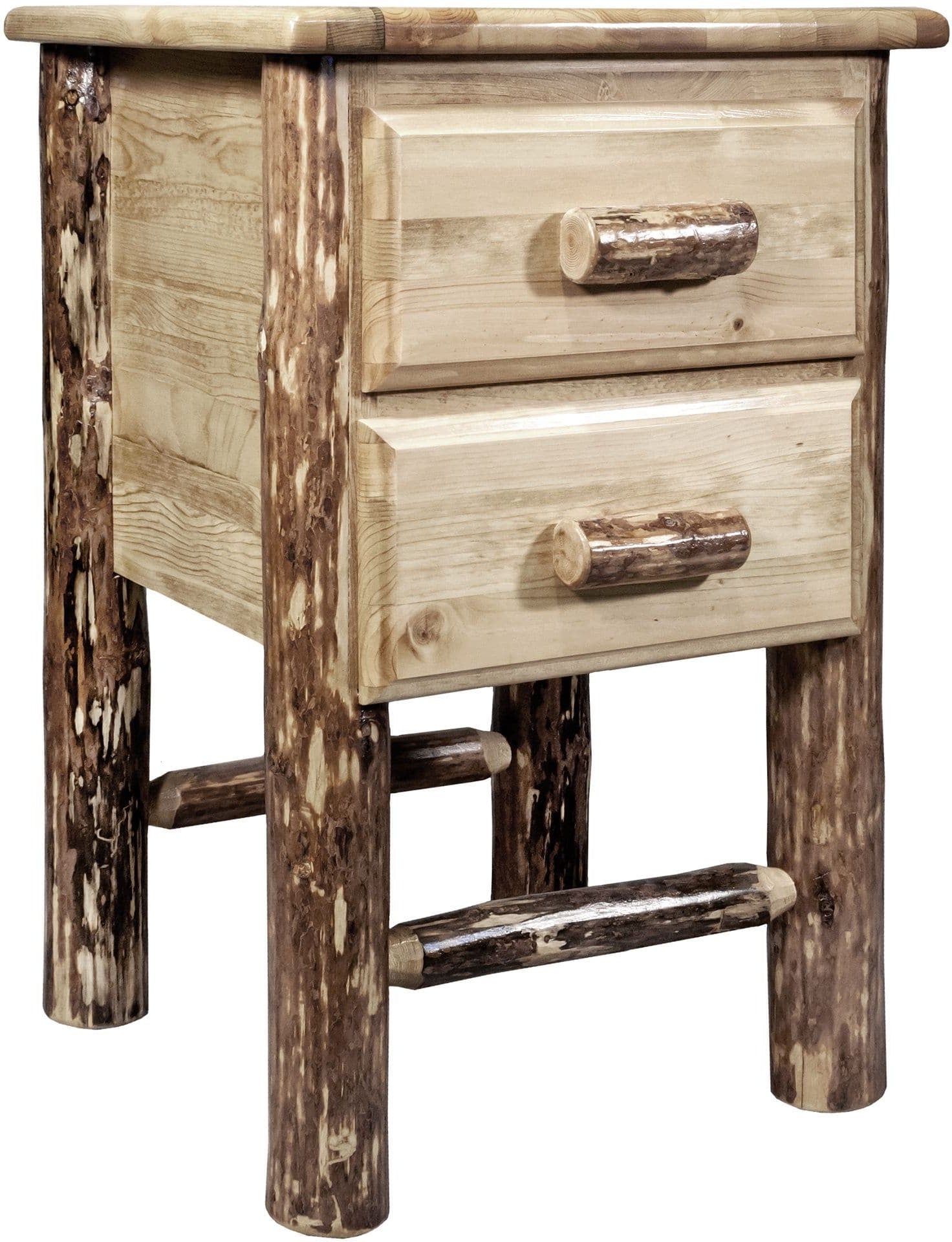 Montana Woodworks Glacier Country Collection Nightstand with 2 Drawers-Rustic Furniture Marketplace