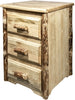 Montana Woodworks Glacier Country Collection Nightstand with 3 Drawers-Rustic Furniture Marketplace