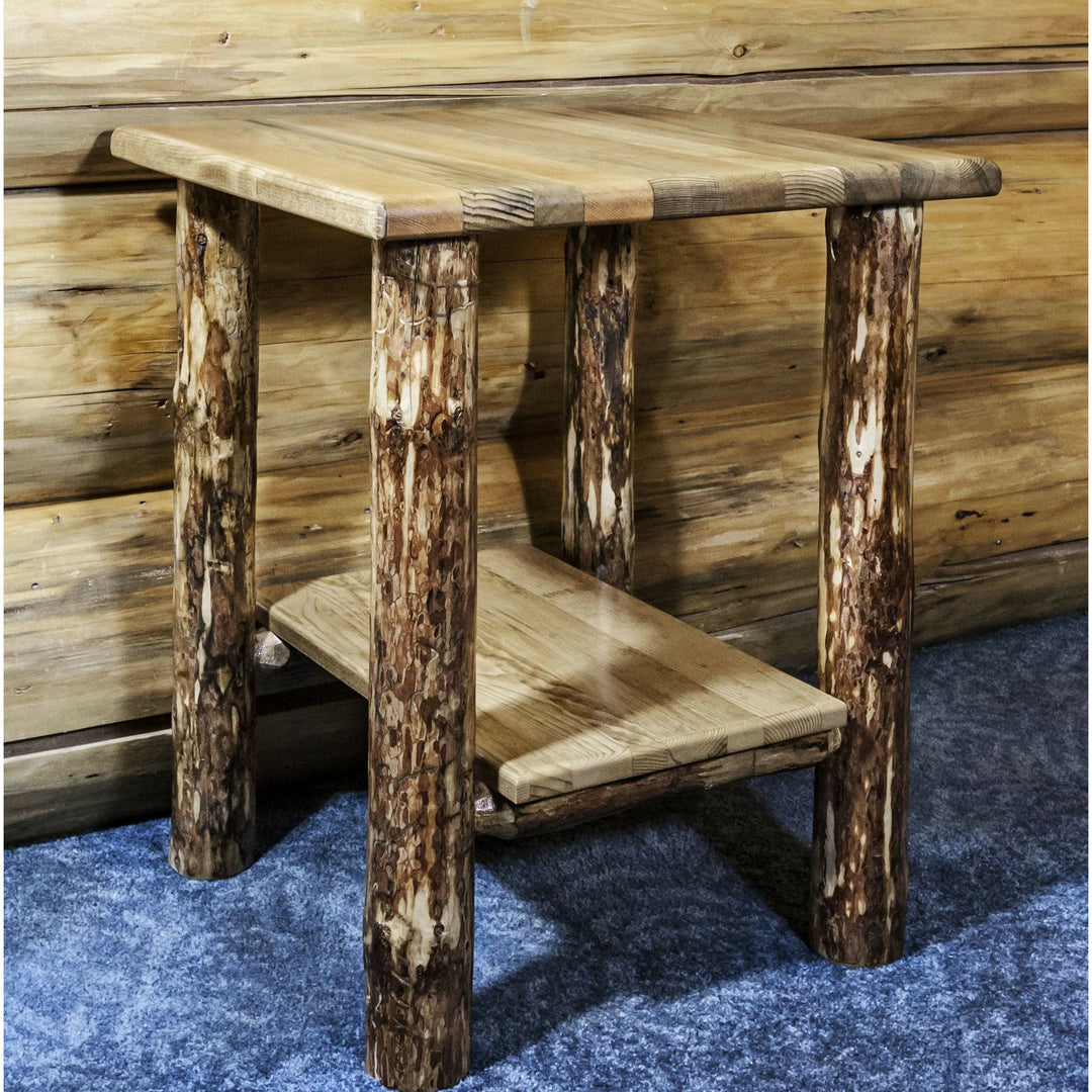 Montana Woodworks Glacier Country Collection Nightstand with Shelf-Rustic Furniture Marketplace