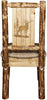 Montana Woodworks Glacier Country Collection Side Chair Buckskin Upholstery with Laser Engraved Design-Rustic Furniture Marketplace