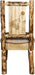 Montana Woodworks Glacier Country Collection Side Chair Buckskin Upholstery with Laser Engraved Design-Rustic Furniture Marketplace