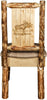 Montana Woodworks Glacier Country Collection Side Chair Buckskin Upholstery with Laser Engraved Design-Rustic Furniture Marketplace