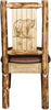 Montana Woodworks Glacier Country Collection Side Chair Saddle Upholstery with Laser Engraved Design-Rustic Furniture Marketplace