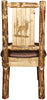 Montana Woodworks Glacier Country Collection Side Chair Saddle Upholstery with Laser Engraved Design-Rustic Furniture Marketplace