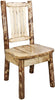 Montana Woodworks Glacier Country Collection Side Chair with Ergonomic Wooden Seat-Rustic Furniture Marketplace