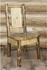 Montana Woodworks Glacier Country Collection Side Chair with Laser Engraved Design-Rustic Furniture Marketplace