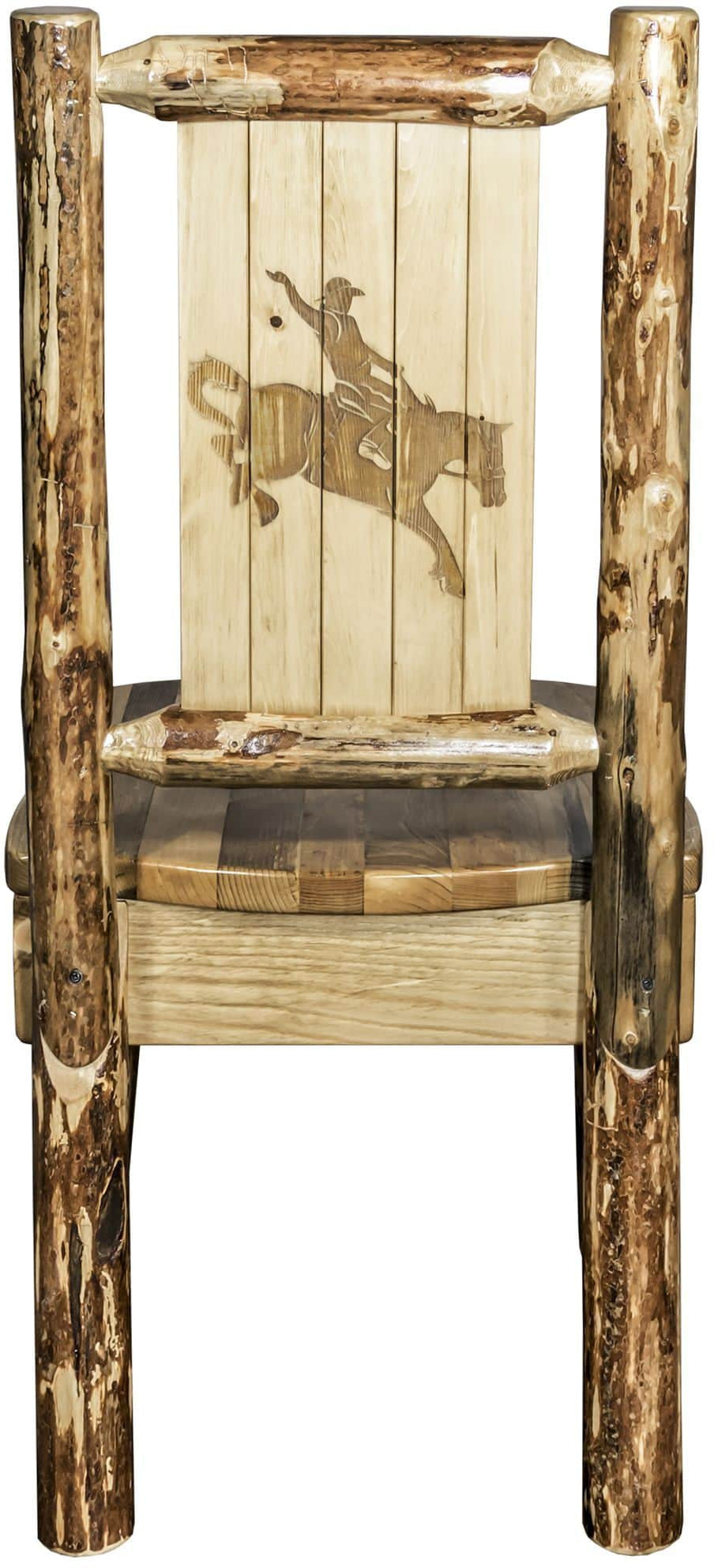 Montana Woodworks Glacier Country Collection Side Chair with Laser Engraved Design-Rustic Furniture Marketplace