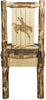 Montana Woodworks Glacier Country Collection Side Chair with Laser Engraved Design-Rustic Furniture Marketplace