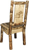Montana Woodworks Glacier Country Collection Side Chair with Laser Engraved Design-Rustic Furniture Marketplace