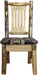 Montana Woodworks Glacier Country Collection Side Chair with Upholstered Seat-Rustic Furniture Marketplace