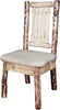 Montana Woodworks Glacier Country Collection Side Chair with Upholstered Seat-Rustic Furniture Marketplace