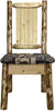 Montana Woodworks Glacier Country Collection Side Chair Woodland Upholstery with Laser Engraved Design-Rustic Furniture Marketplace