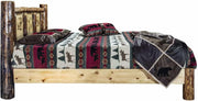 Montana Woodworks Glacier Country Collection Platform Bed with Laser Engraved Design-Rustic Furniture Marketplace