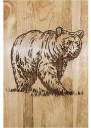 Montana Woodworks Glacier Country Collection Platform Bed with Laser Engraved Design-Rustic Furniture Marketplace