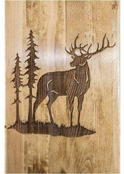Montana Woodworks Glacier Country Collection Platform Bed with Laser Engraved Design-Rustic Furniture Marketplace