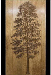 Montana Woodworks Glacier Country Collection Platform Bed with Laser Engraved Design-Rustic Furniture Marketplace