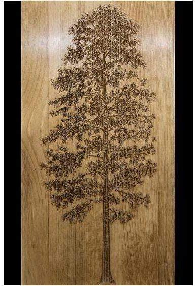 Montana Woodworks Glacier Country Collection Platform Bed with Laser Engraved Design-Rustic Furniture Marketplace