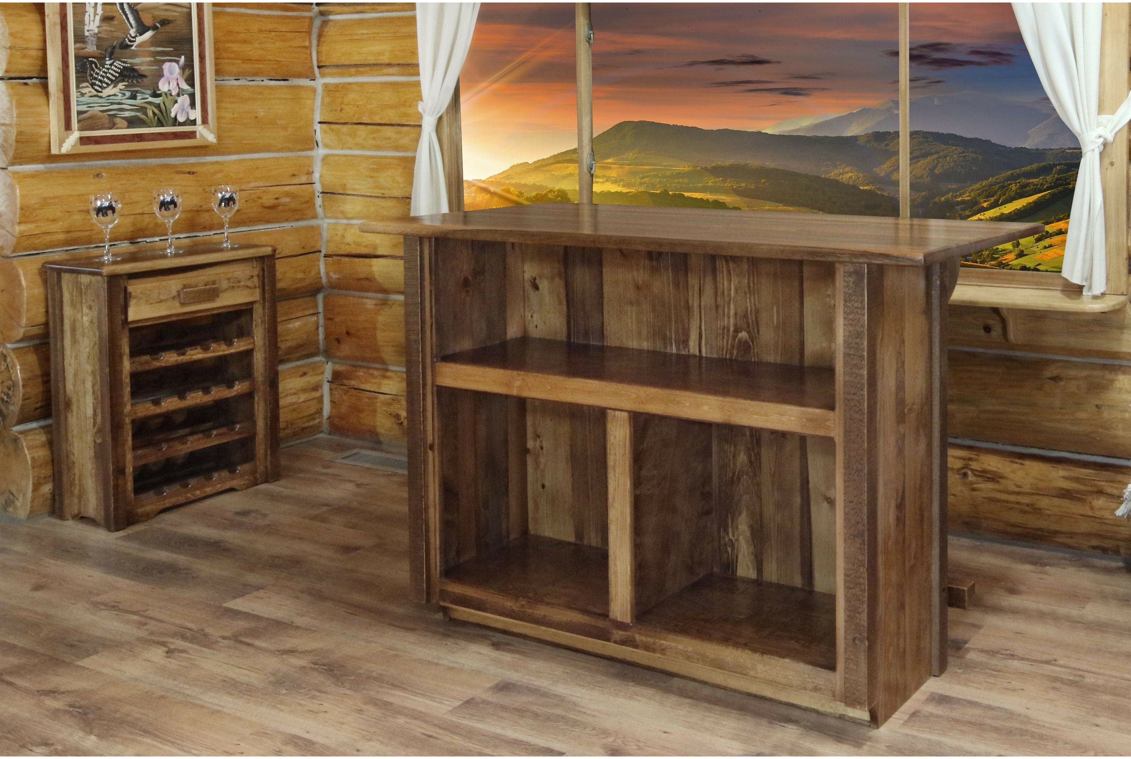 Montana Woodworks Homestead Collection Bar with Foot Rail-Rustic Furniture Marketplace