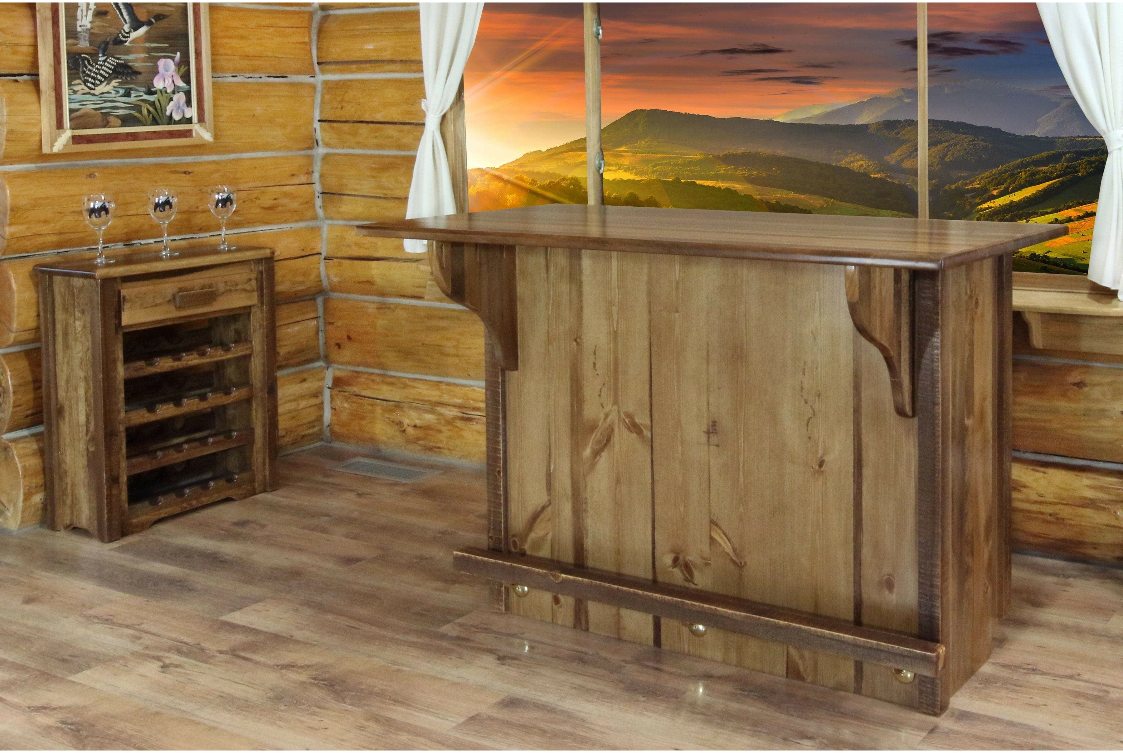 Montana Woodworks Homestead Collection Bar with Foot Rail-Rustic Furniture Marketplace