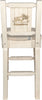 Montana Woodworks Homestead Collection Barstool with Back and Laser Engraved Design - Clear Lacquer Finish-Rustic Furniture Marketplace