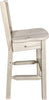 Montana Woodworks Homestead Collection Barstool with Back and Laser Engraved Design - Clear Lacquer Finish-Rustic Furniture Marketplace