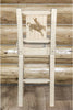 Montana Woodworks Homestead Collection Barstool with Back and Laser Engraved Design - Clear Lacquer Finish-Rustic Furniture Marketplace