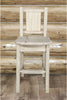 Montana Woodworks Homestead Collection Barstool with Back and Laser Engraved Design - Clear Lacquer Finish-Rustic Furniture Marketplace