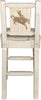 Montana Woodworks Homestead Collection Barstool with Back and Laser Engraved Design - Clear Lacquer Finish-Rustic Furniture Marketplace