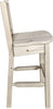 Montana Woodworks Homestead Collection Barstool with Back and Laser Engraved Design - Clear Lacquer Finish-Rustic Furniture Marketplace