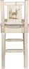 Montana Woodworks Homestead Collection Barstool with Back and Laser Engraved Design - Clear Lacquer Finish-Rustic Furniture Marketplace