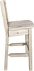 Montana Woodworks Homestead Collection Barstool with Back and Laser Engraved Design - Clear Lacquer Finish-Rustic Furniture Marketplace