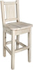 Montana Woodworks Homestead Collection Barstool with Back and Laser Engraved Design - Clear Lacquer Finish-Rustic Furniture Marketplace