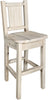 Montana Woodworks Homestead Collection Barstool with Back and Laser Engraved Design - Clear Lacquer Finish-Rustic Furniture Marketplace