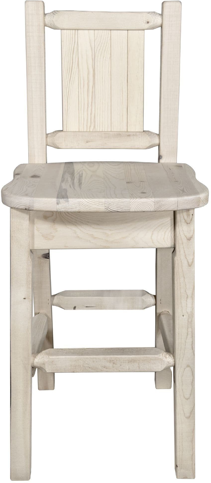 Montana Woodworks Homestead Collection Barstool with Back and Laser Engraved Design - Ready to Finish-Rustic Furniture Marketplace