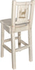 Montana Woodworks Homestead Collection Barstool with Back and Laser Engraved Design - Ready to Finish-Rustic Furniture Marketplace